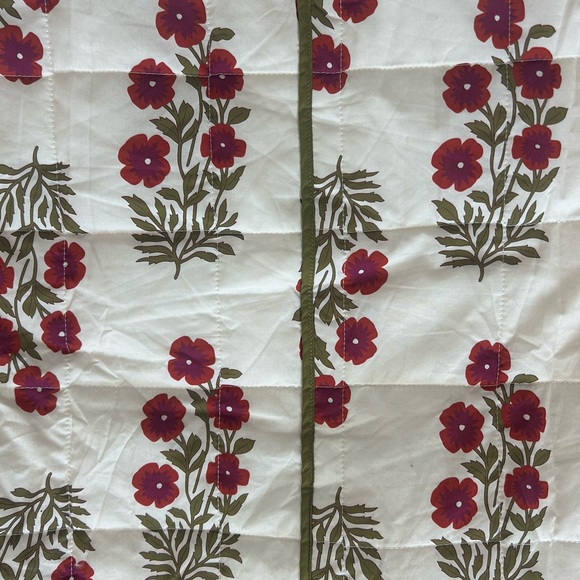 Entro Floral Quilted Puffer Jacket - Cream and Pink - Picture 8 of 9